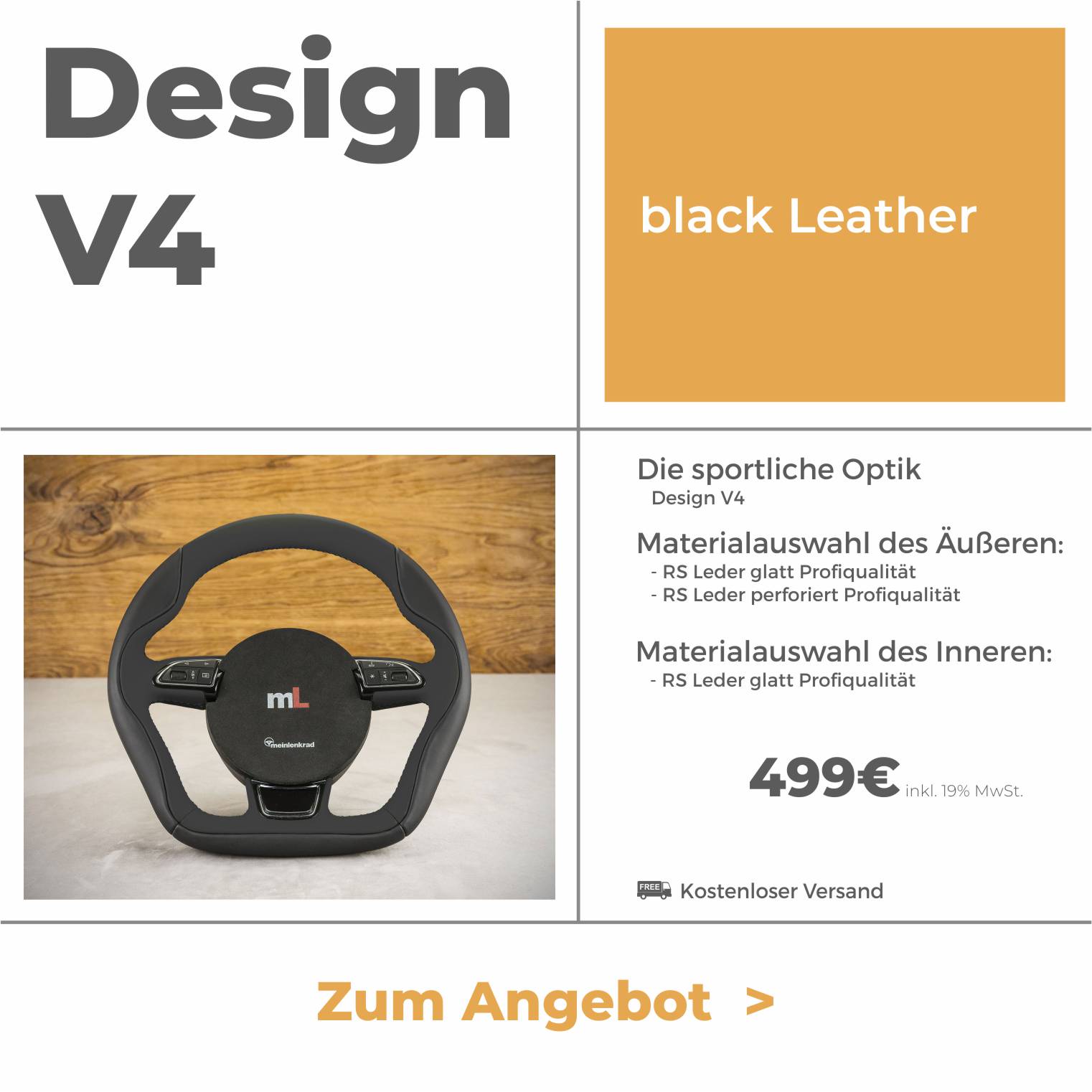 Design V4 - black leather